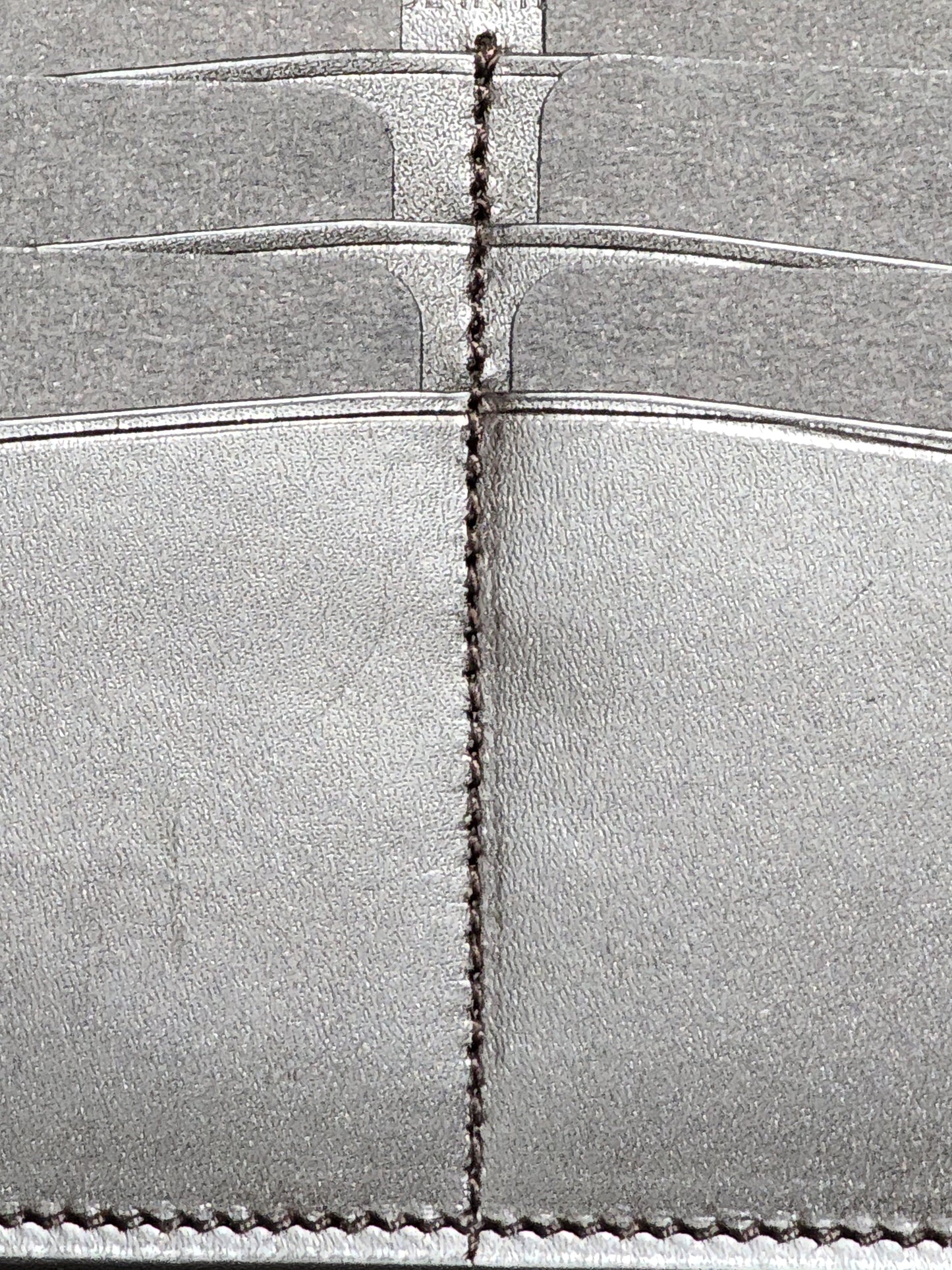 Authentic Dunhill Navy Blue Chassis Leather Double-Zip Organizer Pouch Wallet