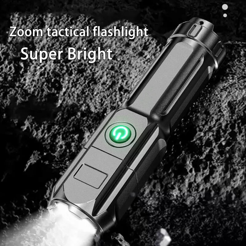 Pocket Flashlight, LED light, USB Charging Telescoping focusing