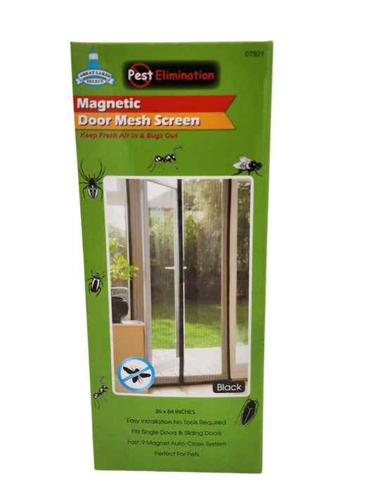 Magnetic door mesh screen Pest Elimination 36"x 84" easy Installation.