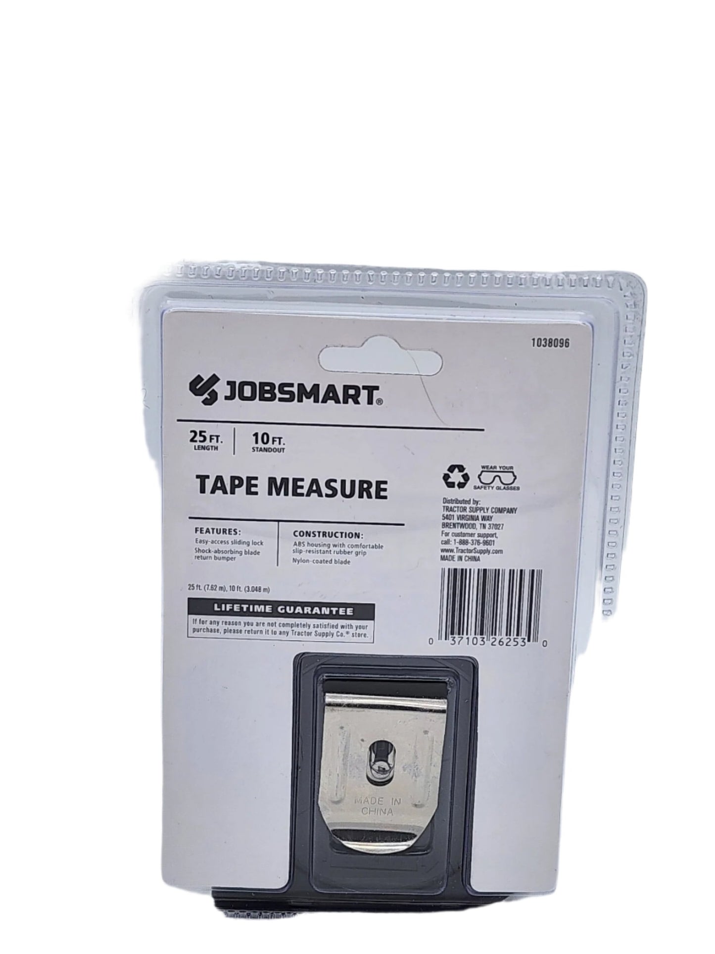 Jobsmart Tape measure 25'x 1-3/16" Nylon Coated Blade