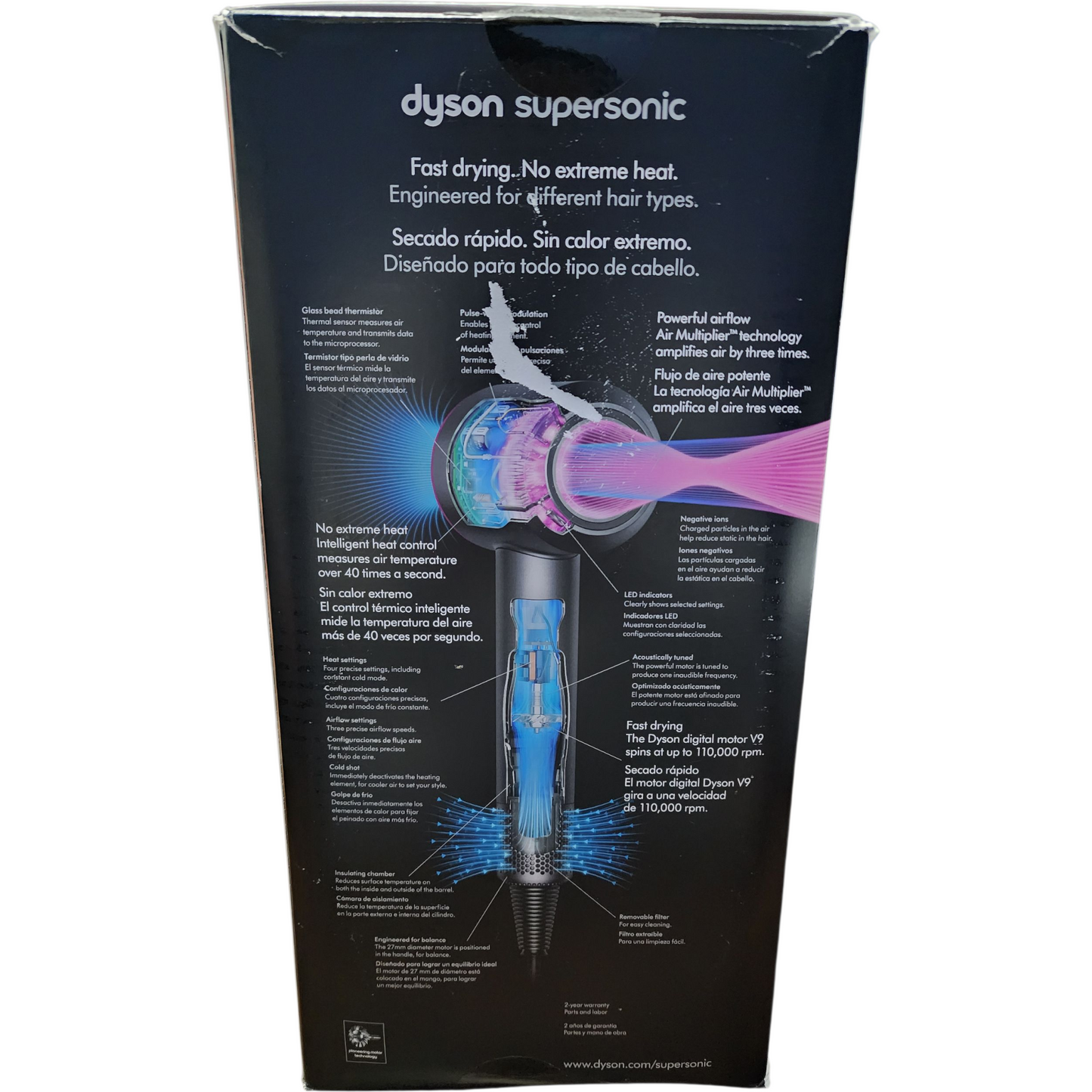 Dyson Supersonic Blow Dryer Pink/Rose Gold | New Open Box | Fast Drying, Heat Control
