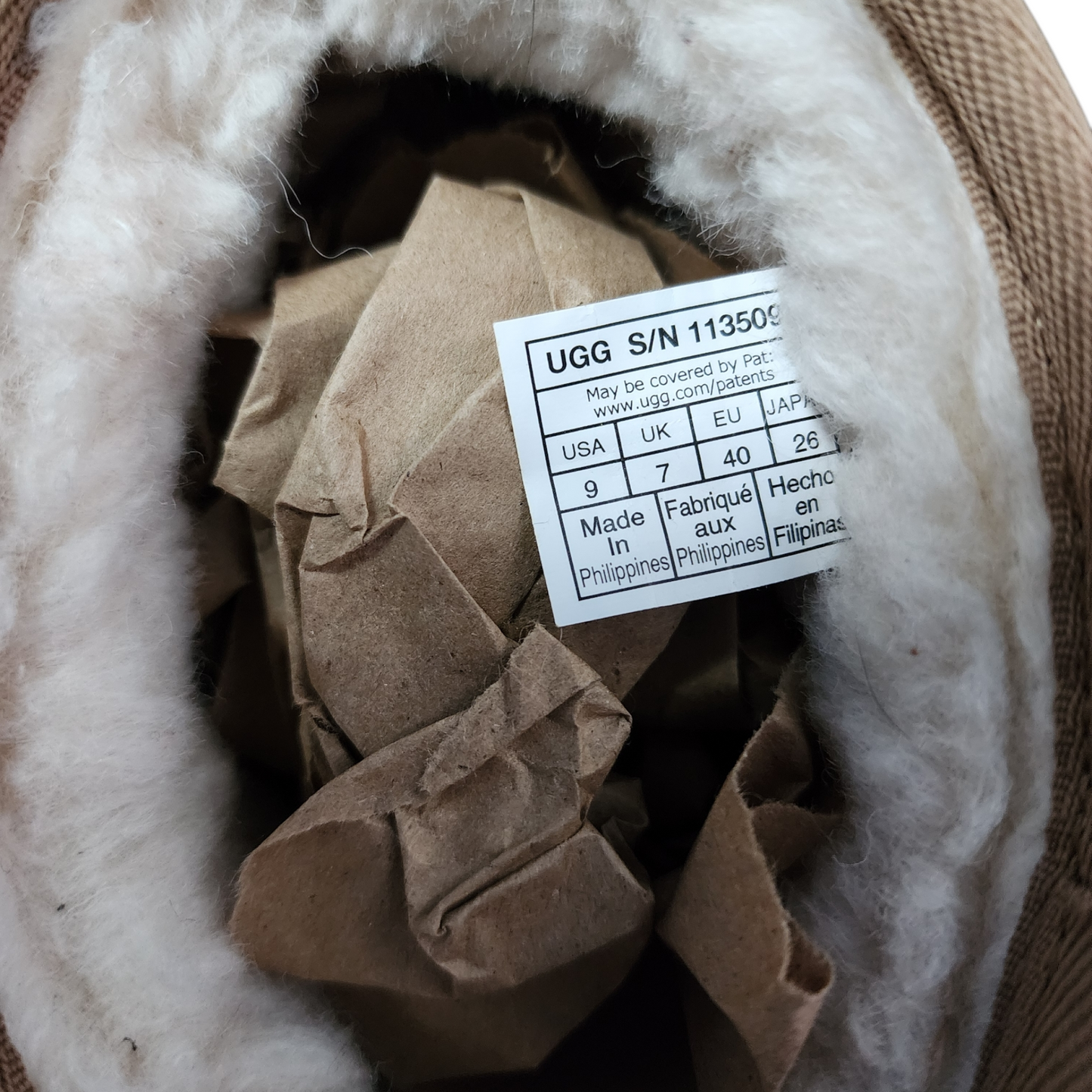 UGG Women’s Ultra Mini Platform Boots – Chestnut – Size 9 US