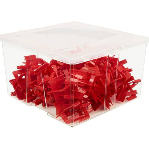 **Alt text:** Ridgid Tile Spacers 100 pc Snap-N-Space dual-sided design for precise 1/16 inch and 3/16 inch grout lines, versatile tile spacers for consistent grout spacing, easy to use and durable for professional and DIY tile installations.