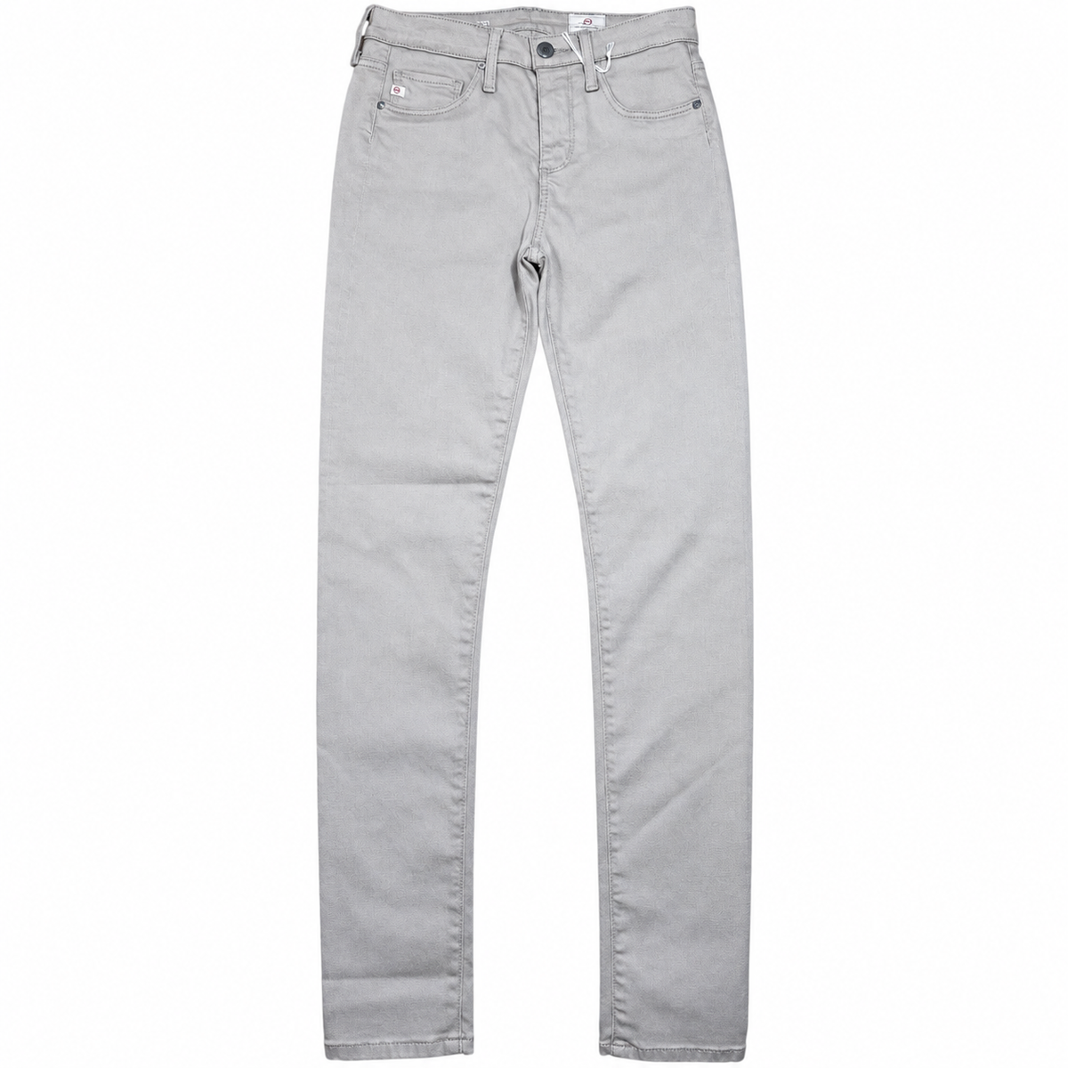 Light gray AG Farrah jeans front view