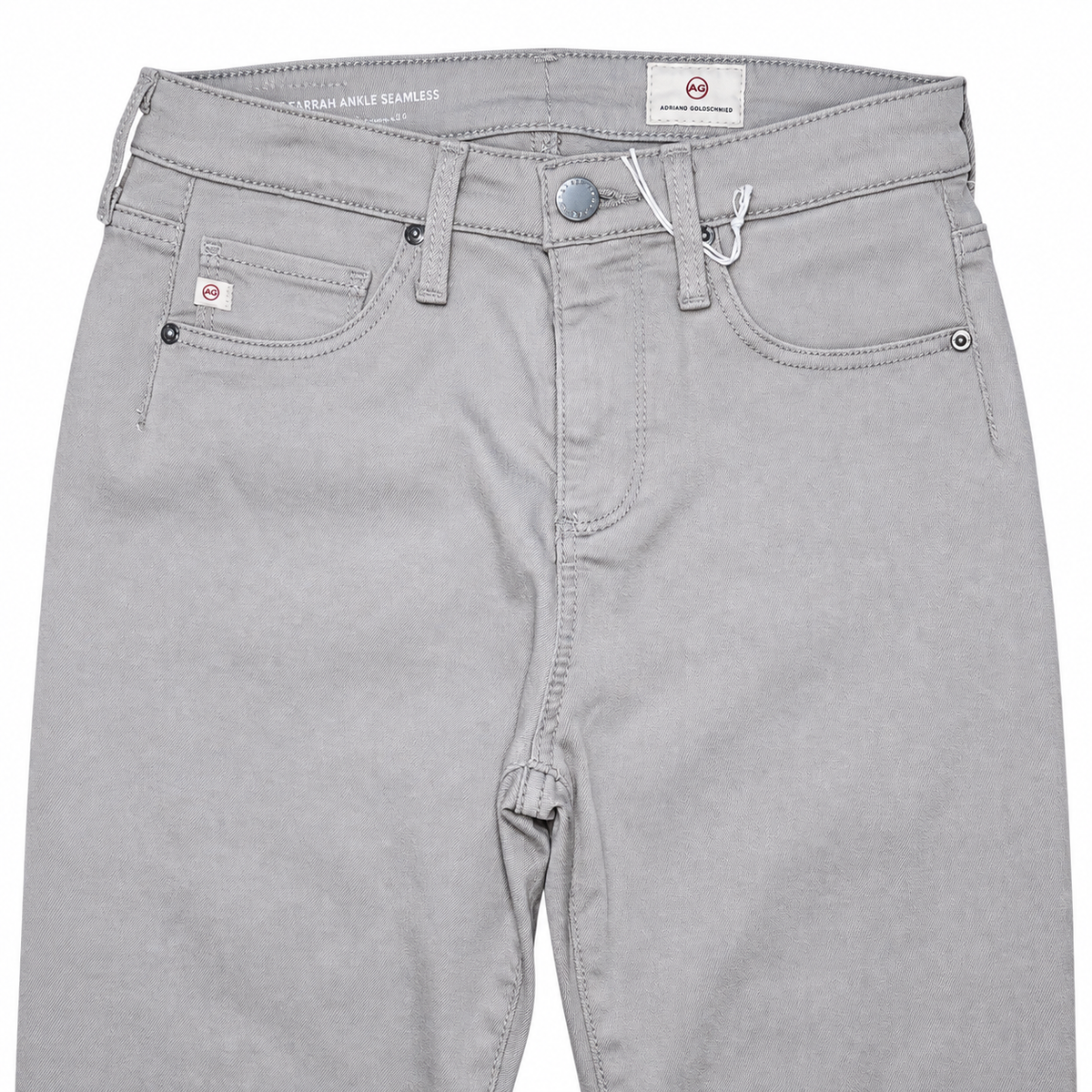 AG Farrah jeans waistband and front pocket detail