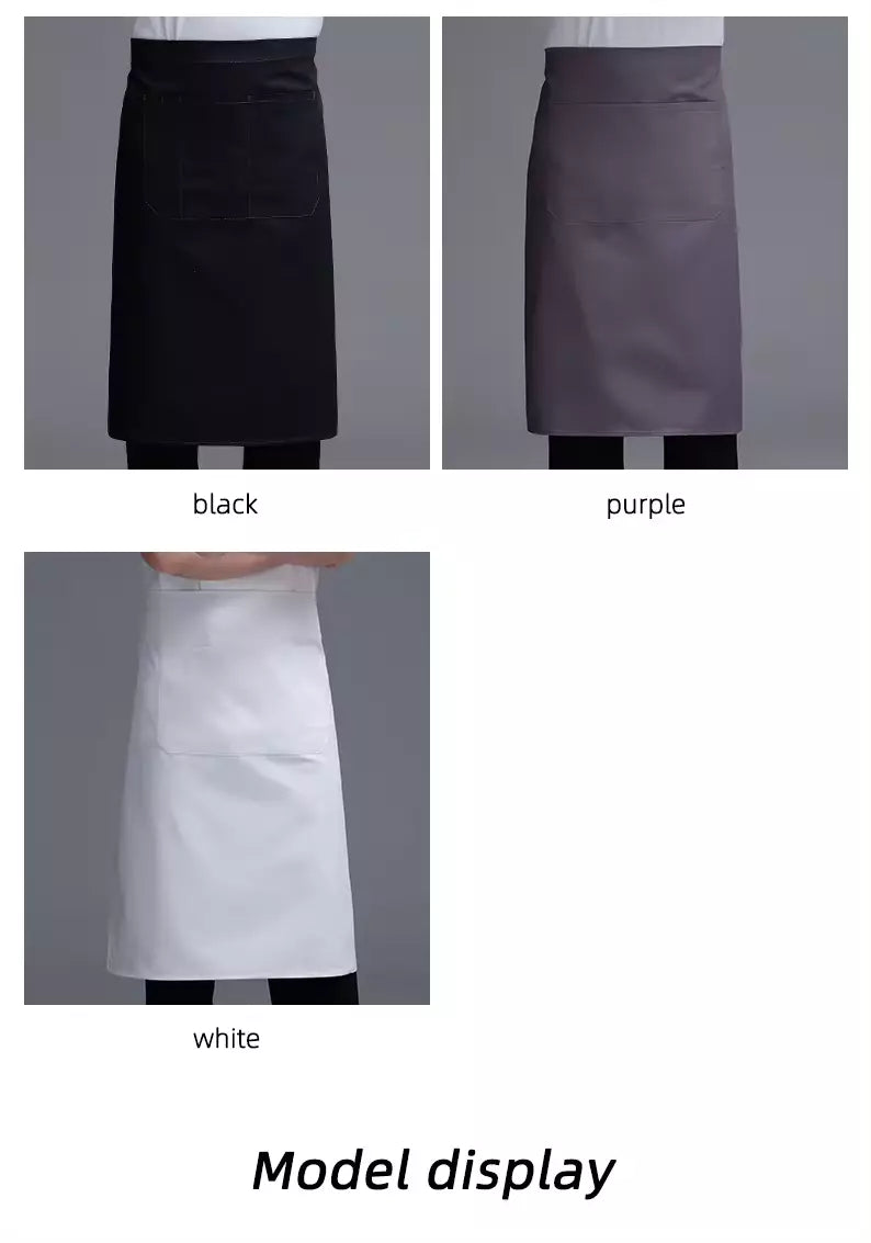 Apron pack of 3 Half Length Canvas Restaurant Waiter/ess & Bartender Black Color