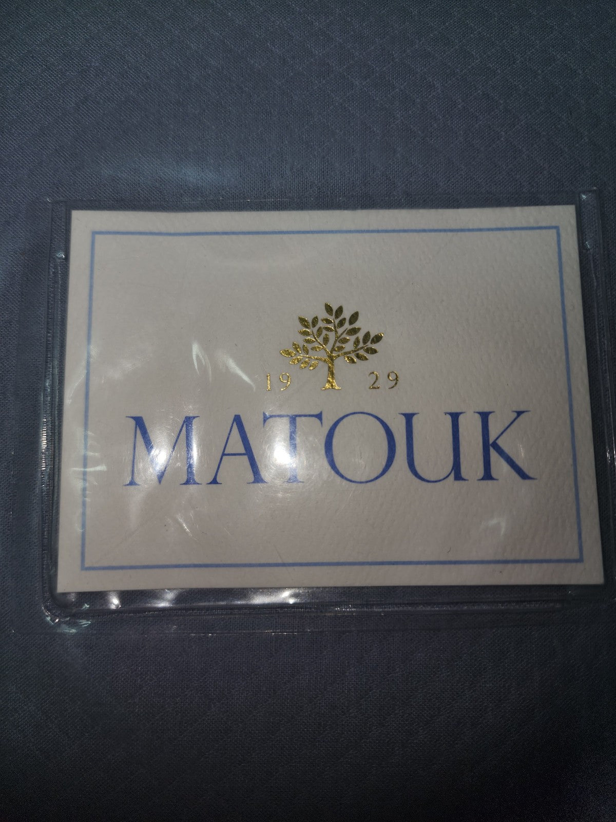 Matouk Savannah Gardens 120" Round Hazy Blue