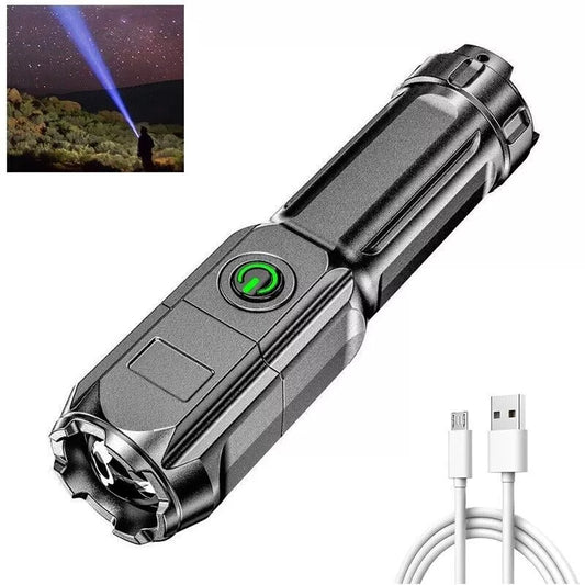 Pocket Flashlight, LED light, USB Charging Telescoping focusing