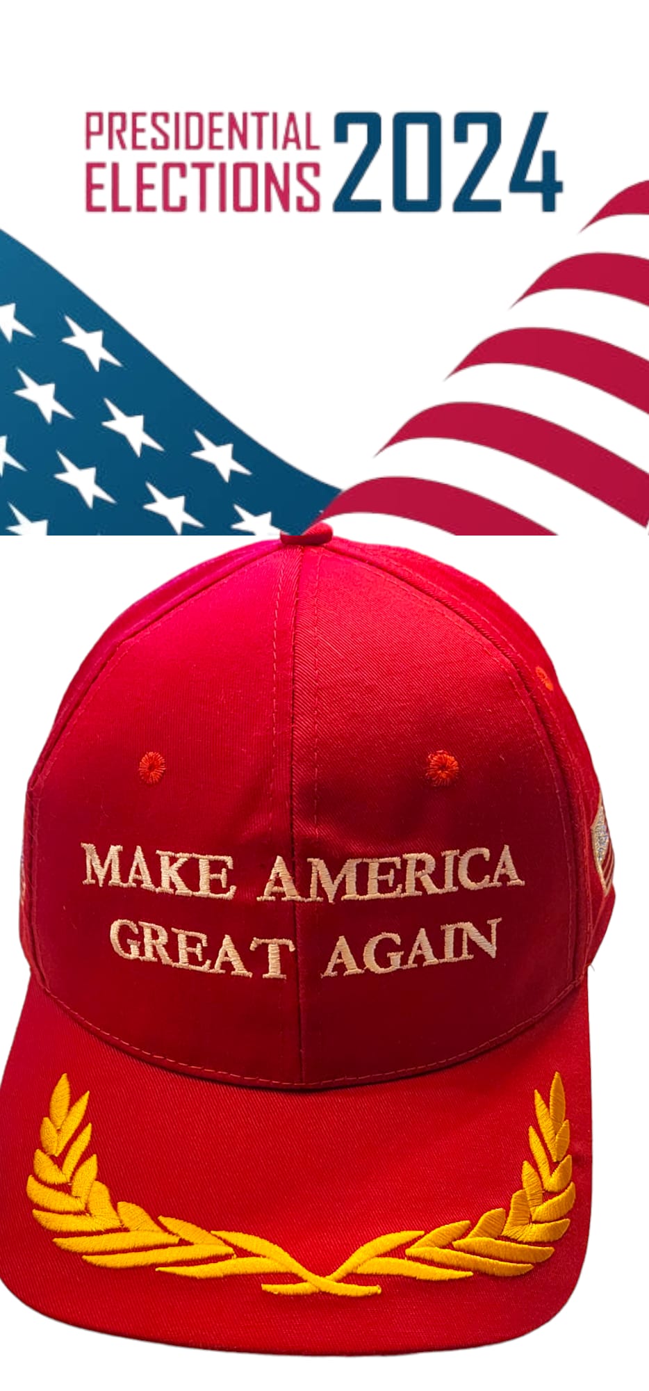 Hat Make America Great Again 2024 Embroidered Hat, Unisex.