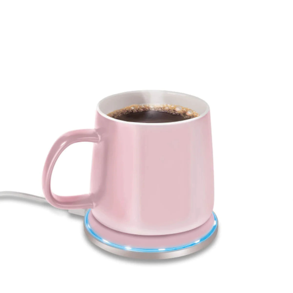 Lomi 2-in-1 smart mug warmer
QI wireless charger
Pink color
Mug warmer and charger combo
Desktop accessory
Coffee or tea warmer
Wireless charging pad
Modern design
Multi-functional gadget
Home or office use






