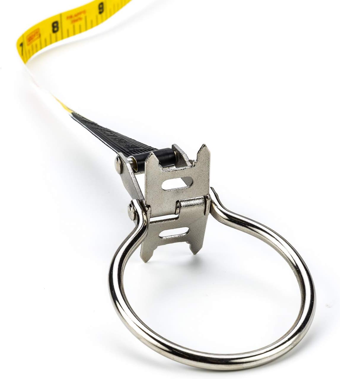 Crescent Lufkin 300ft x 1/2in measuring tape, flat base, stable anchor, 3x faster rewind, anti-twist, ergonomic handle, combo hook and ring, lifetime warranty, durable, efficient, precision tool.
