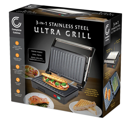 Complete cuisine panini press, versatile sandwich grill, non-stick panini maker,panini press for home use, easy to clean panini grill, gourmet sandwich maker, compact kitchen appliances