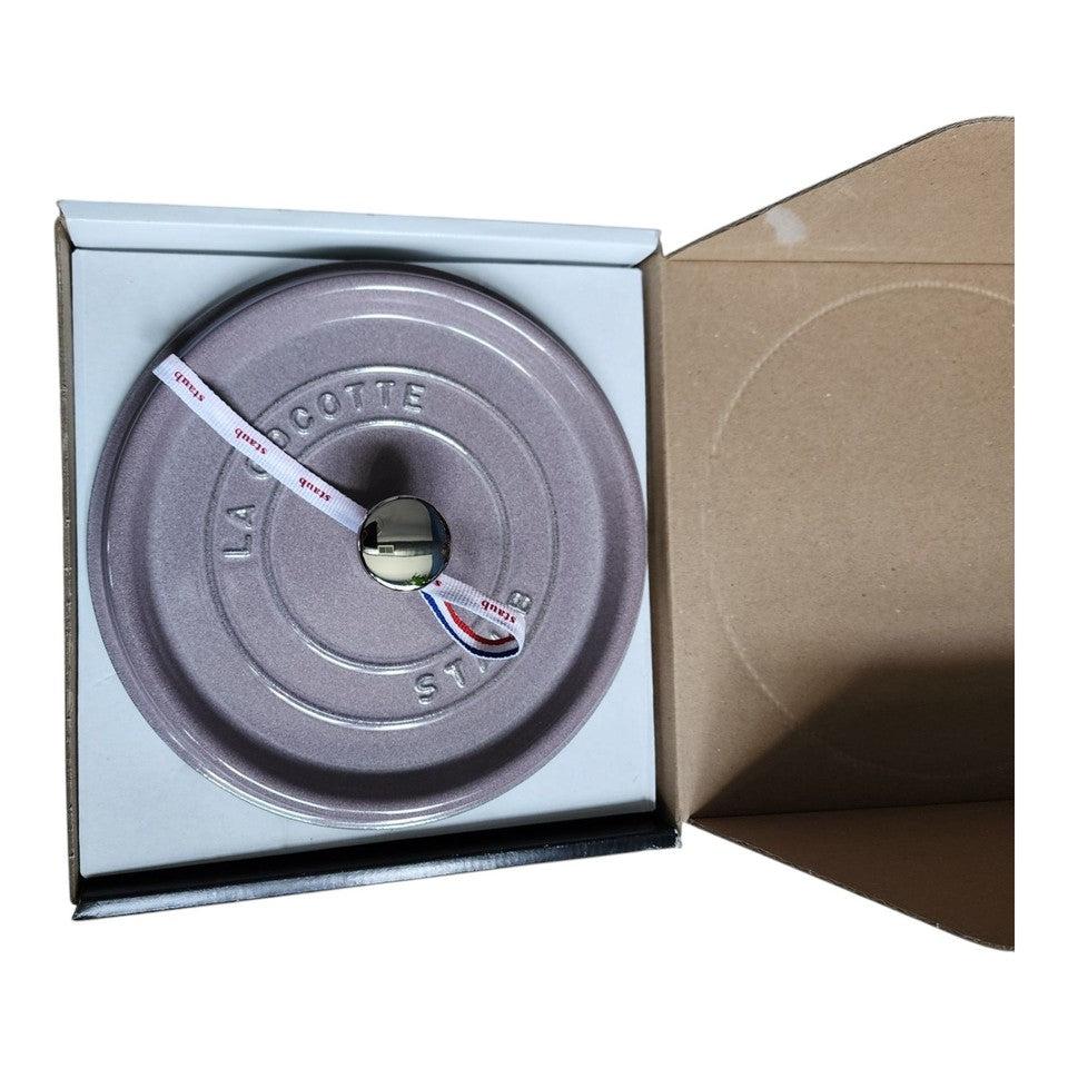 Staub Cast Iron 4 Qt Round Dutch Oven Cherry Blossom Color