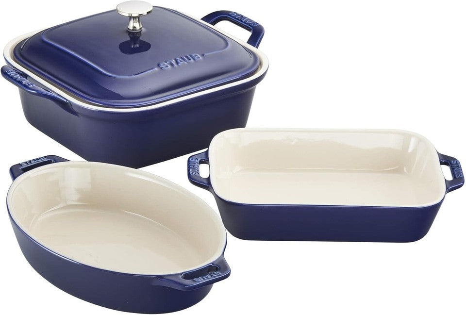 Staub Ceramic 3-pc Mixed Baking Dish Set