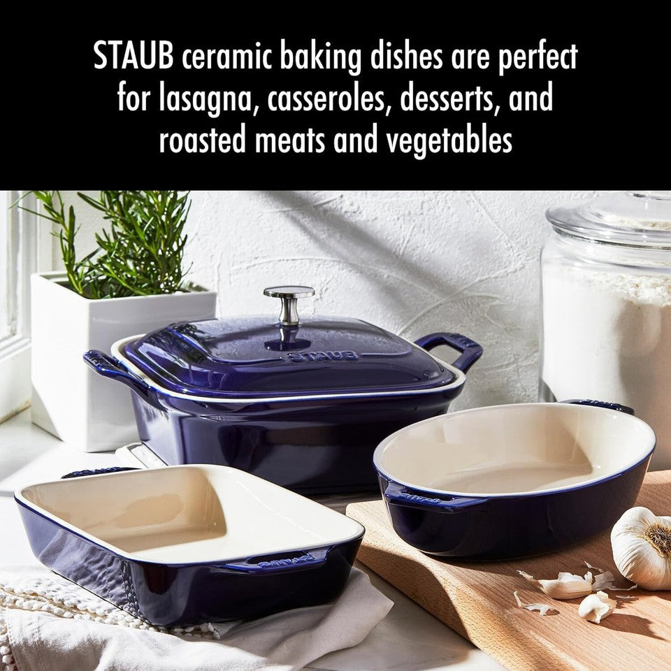 Staub Ceramic 3-pc Mixed Baking Dish Set