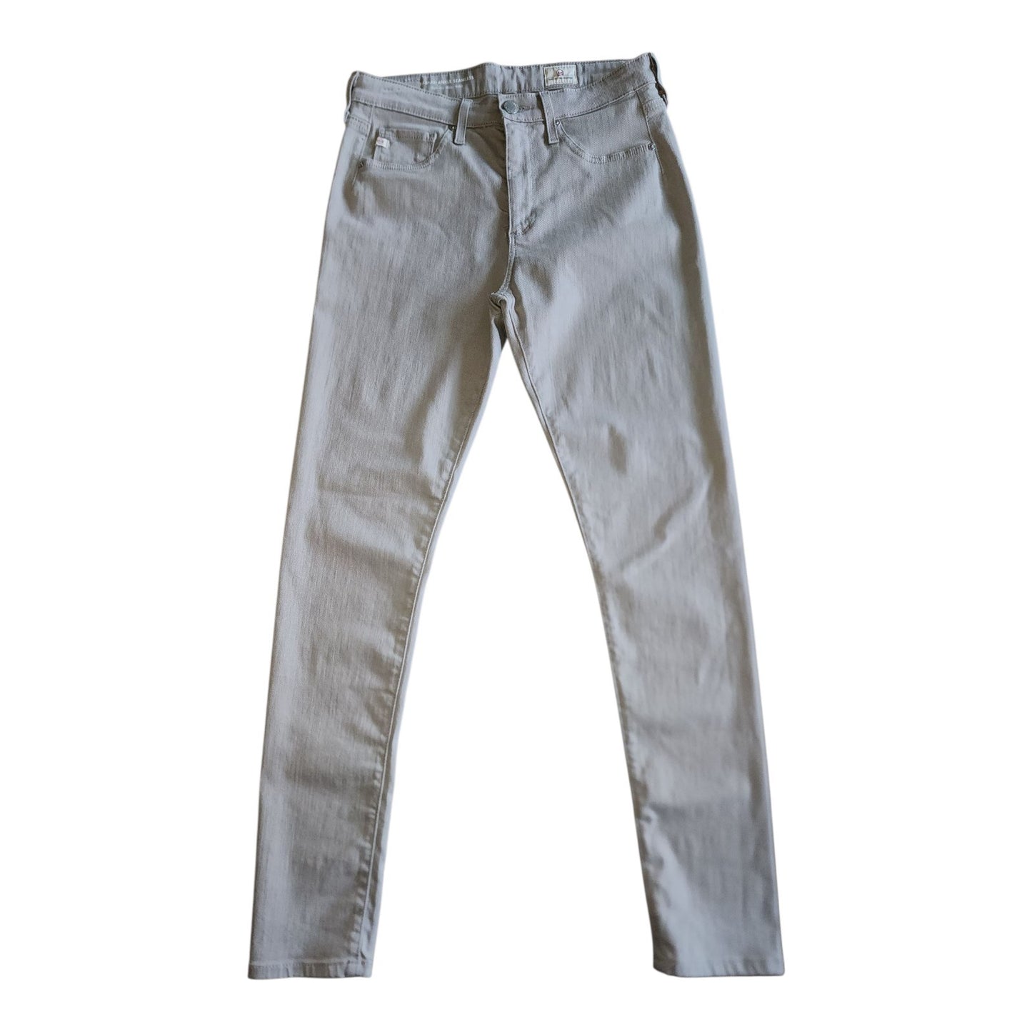 Light gray jeans on a white background