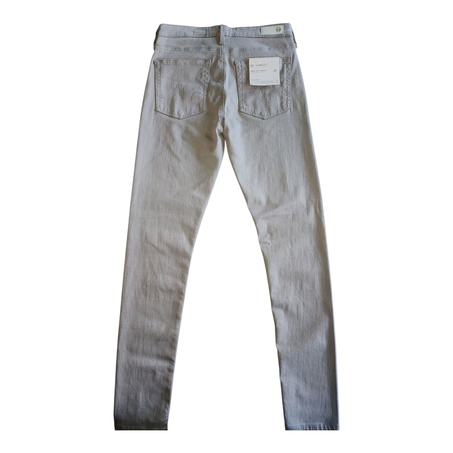 Light gray jeans on a white background