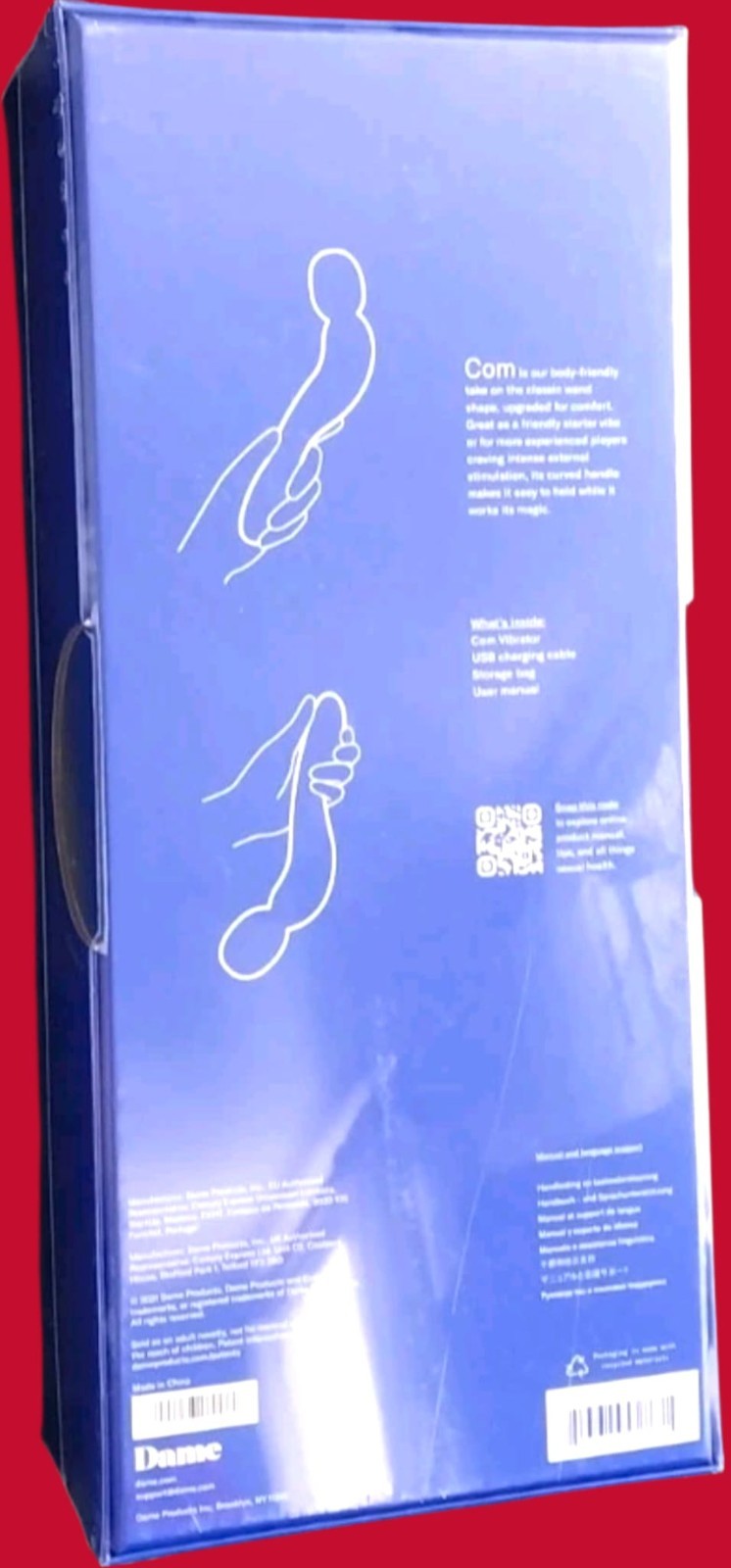 Vibrator Dame Com External Wand Brand New Pink Color