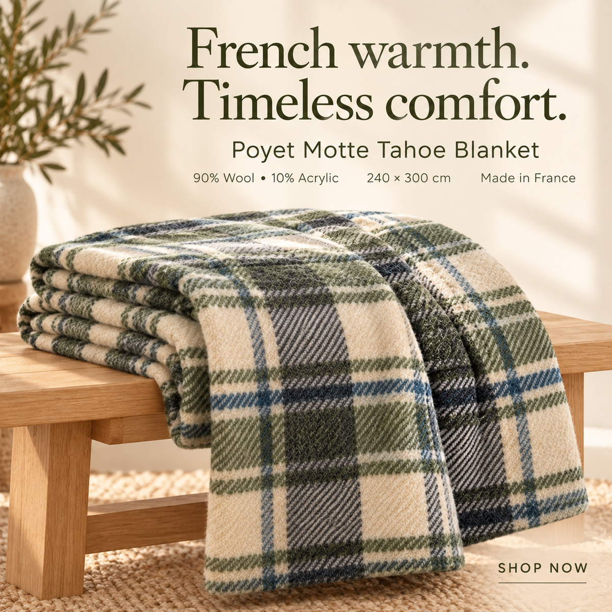 Poyet Motte Tahoe blanket promotional image