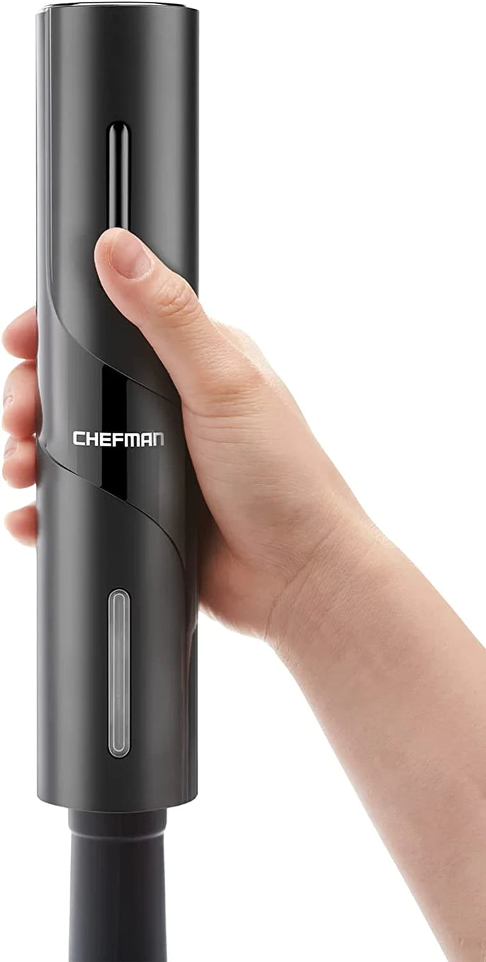 Electric Wine Opener Chefman Battery Operated with Bonus Foil Cutter & Pourer.